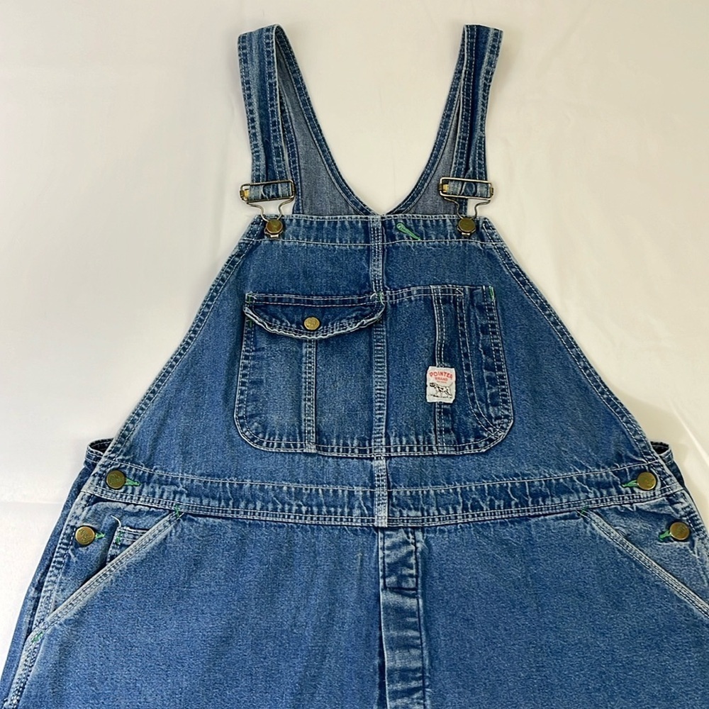 VTG 70s Bib Overalls by Pointer made USA Farmer Workwear Denim